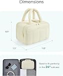 BAGSMART Large Puffy Travel Toiletry Bag for Women, Lightweight Cosmetic Makeup Organizer with Handle, Business Trip Accessories Essentials Toiletries, Black