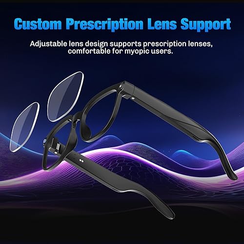 Miniatura 6 de Lentes inteligentes AI con cámara, video HD 4K y captura de fotos, traducción en tiempo real, gafas de grabación con asistente de IA, audio de oído