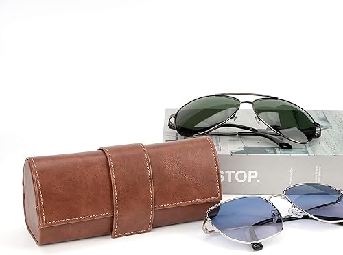 Miniatura 5 de Linkidea Estuche rígido extra grande para guardar lentes de sol, compatible con DIOR EverDior A1U 30Montaigne BU Missdior B1U (marrón)