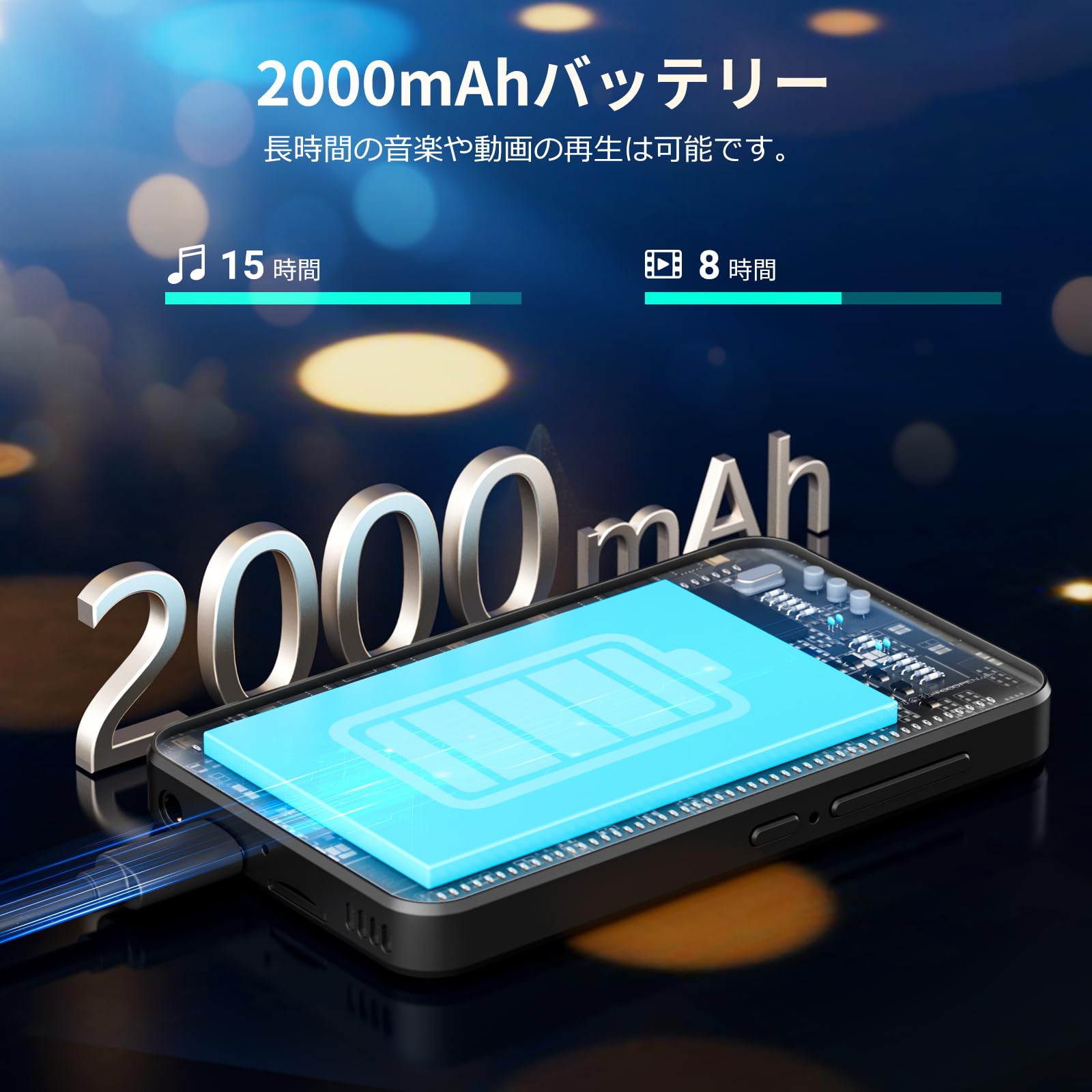 Amazon.co.jp: MECHEN MP3プレーヤー 3GB RAM+32GB ROM内蔵 4インチ