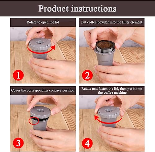 Miniatura 2 de DSYJ Filtro de café reutilizable Keurig My K-Cup para café o té se adapta a la serie B30 B40 B50 B60 B70 con accesorios de café sostenibles color