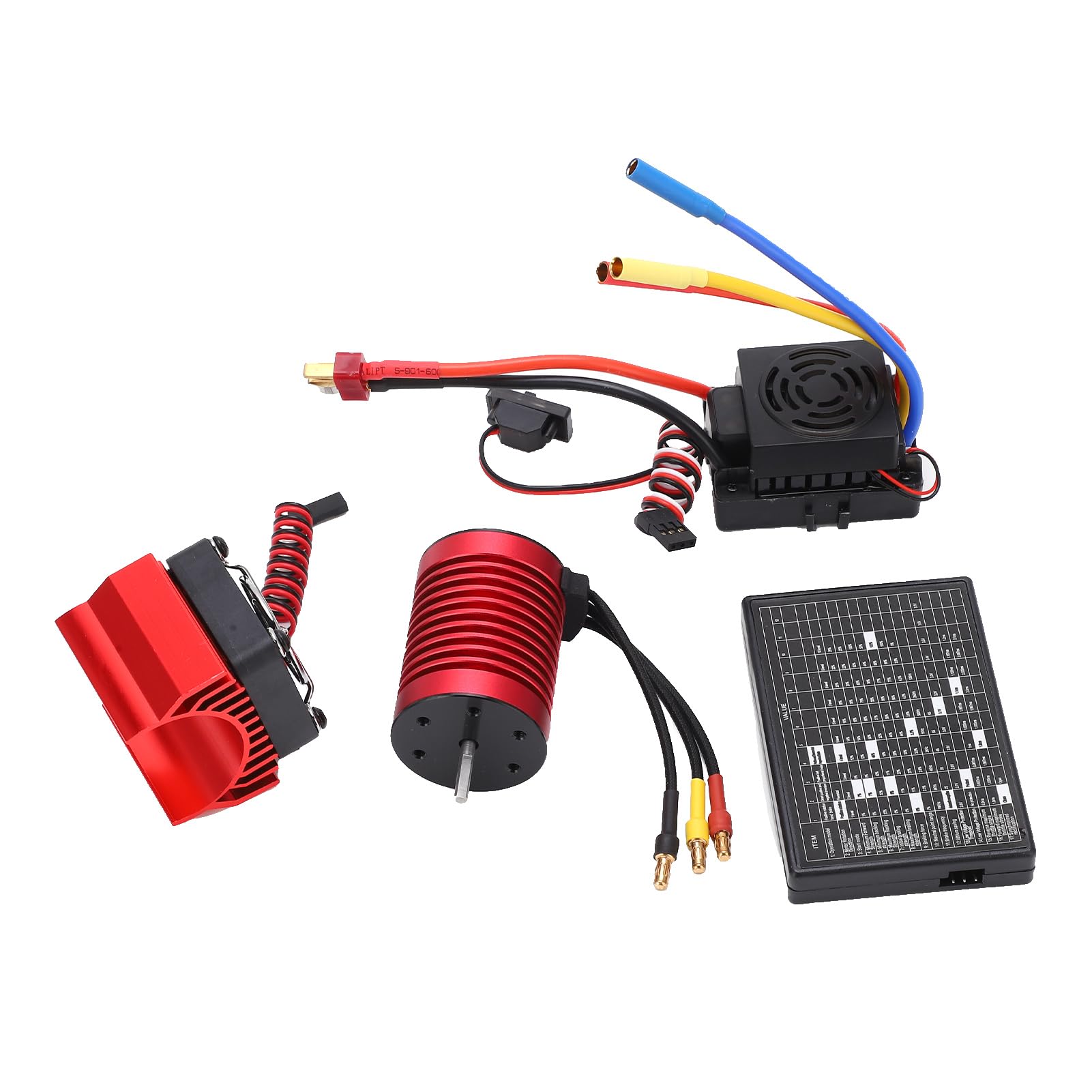 Yctze Zestaw Silników Bezszczotkowych F540 3300KV z 60A ESC i kartą programową do Samochodu RC /10 - Wysoka wydajność