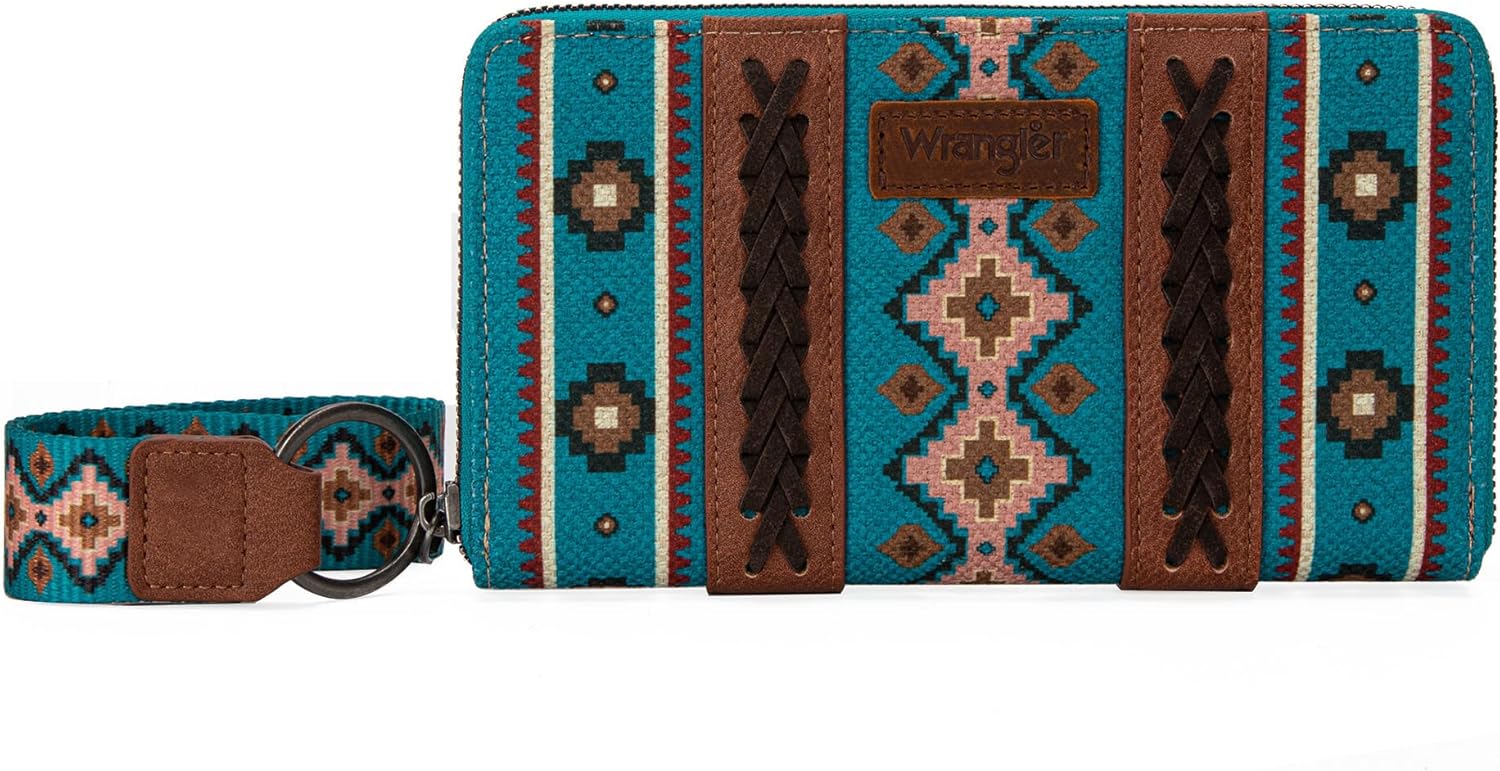 X Wrangler Wristlet Western Wallet Boho Aztec Credit Card Holder for Women - Image 6