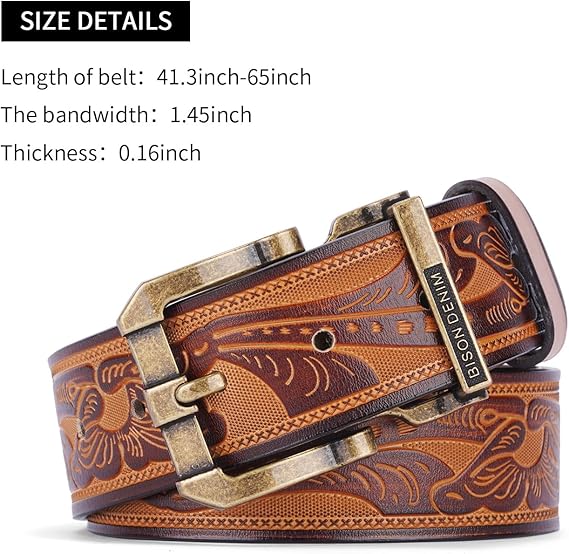 Cartvelli Cintura Uomo In Pelle Premium Made In Germany Con Confezione Regalo - Cintura In Vera Pelle 40mm Blu Marino 80 - Foto 6