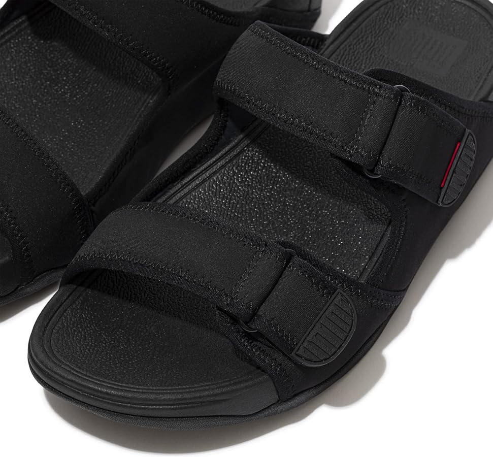 Amazon.com | FitFlop Men's Gogh Moc Slide Sandal, All Black - 10 M