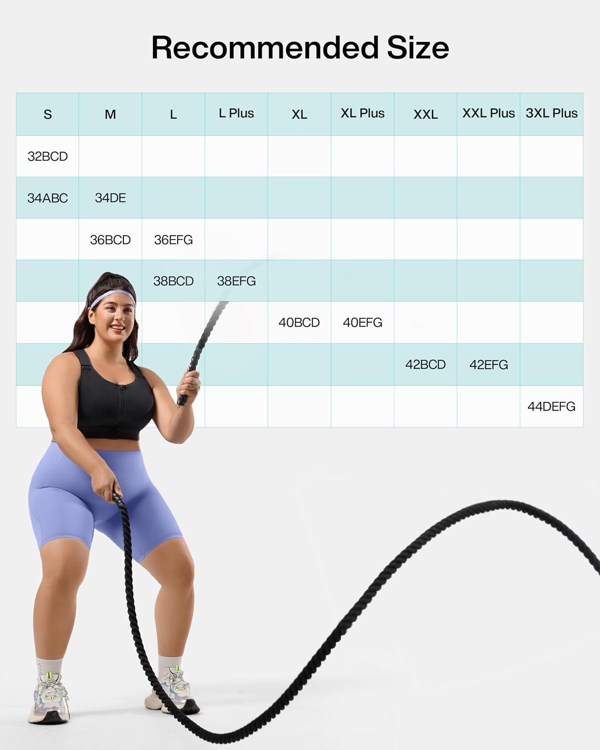 High Impact Zip Front Adjustable Sports Bra No Bounce Criss Cross Plus Size Bras for Women Workout Running - Image 6