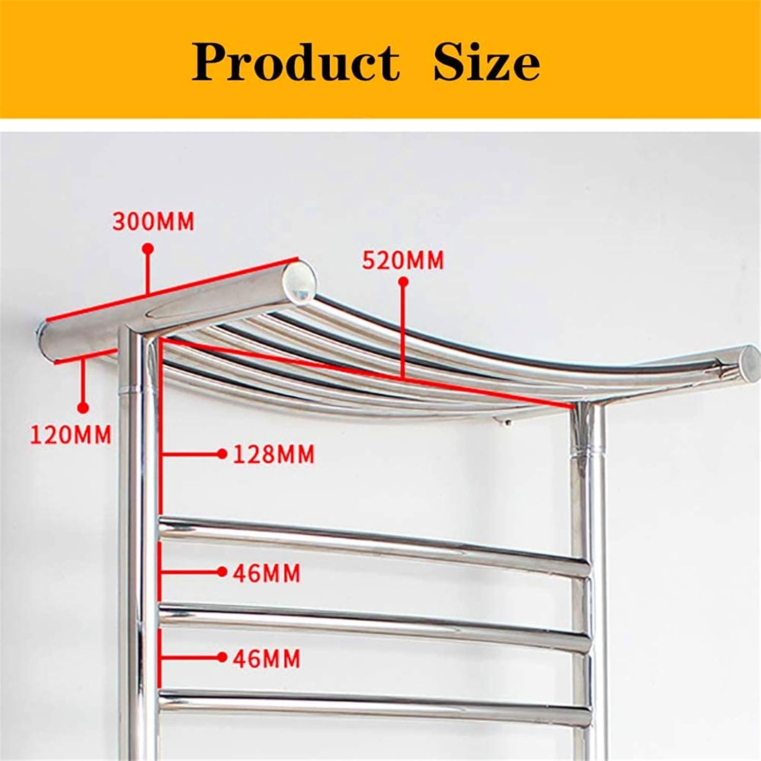 Wall Mounted Electric Towel Warmer,Electric Heated Laundry Drying Rack with Storage Shelf, Stainless Steel Suitable for Bathroom,Bath Towel Dryer, Plugin
