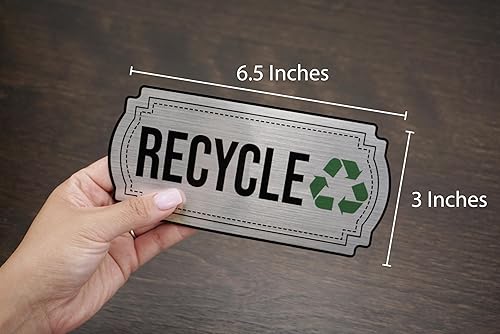 Miniatura 2 de Calcomanías de reciclaje y basura para botes de basura de cocina y contenedores de reciclaje, combo de calcomanías de basura y reciclaje para