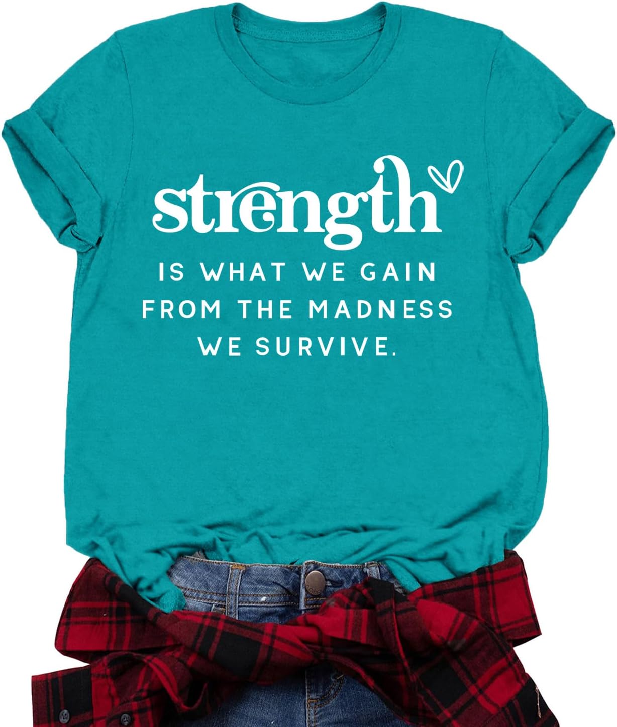 Inspirational Tshirts for Women Positive T-Shirts Casual Strength Vibe Tee Tops