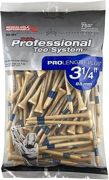 Pride Professional Tee System ProLength Plus Tee, 3-1/4-Inch, 75 Count Bag Blue on Natural