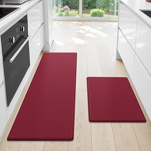 Tapete de cocina, 2 piezas de alfombras de cocina, tapetes de cocina acolchados para piso, tapete antifatiga, juego de alfombras de cocina, tapete
