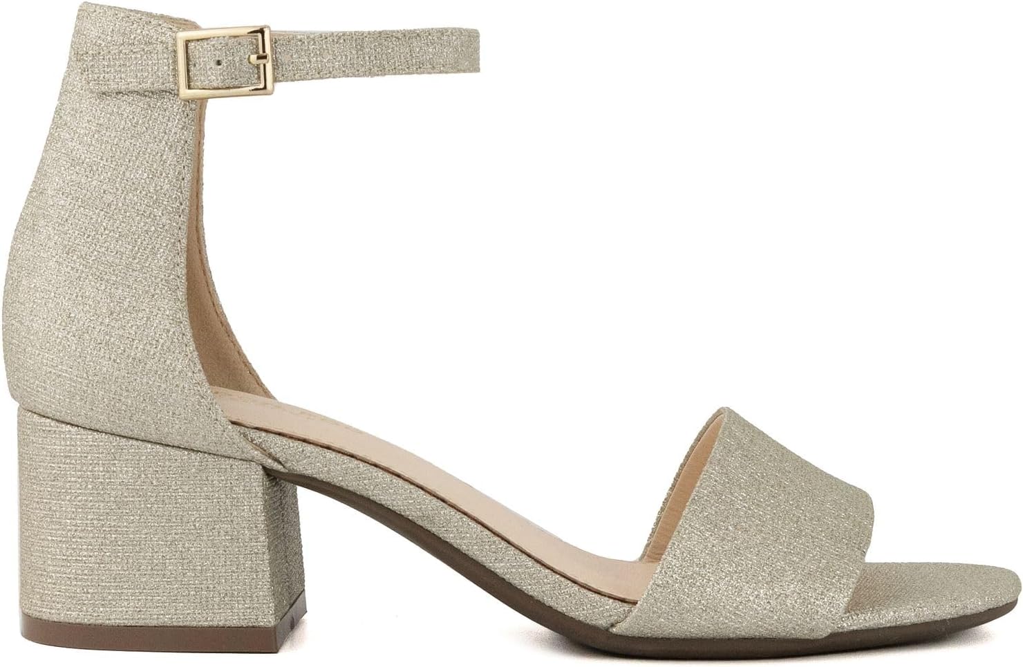 LONDON FOG Women's Nikki Low Two Piece Block Heel Dress Shoe Ladies Ankle Strap Pump Sandal - Image 2