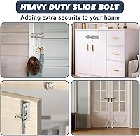 Vista 6 de Alise Pestillo de cerrojo de barril de 6 pulgadas, SUS304 de acero inoxidable estilo candado, pestillo de cerradura de puerta pesado, pestillo