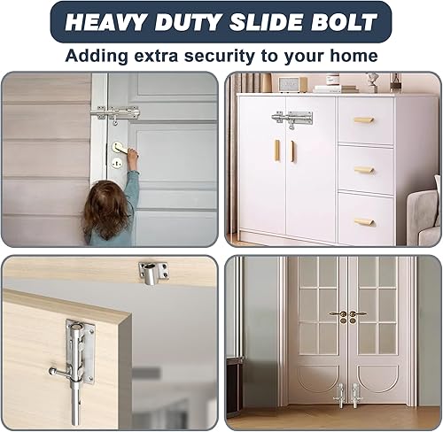 Miniatura 6 de Alise Pestillo de puerta de acero inoxidable SUS304 de 6 pulgadas, pestillo deslizante estilo candado, cerradura de puerta pesada gruesa, pestillo