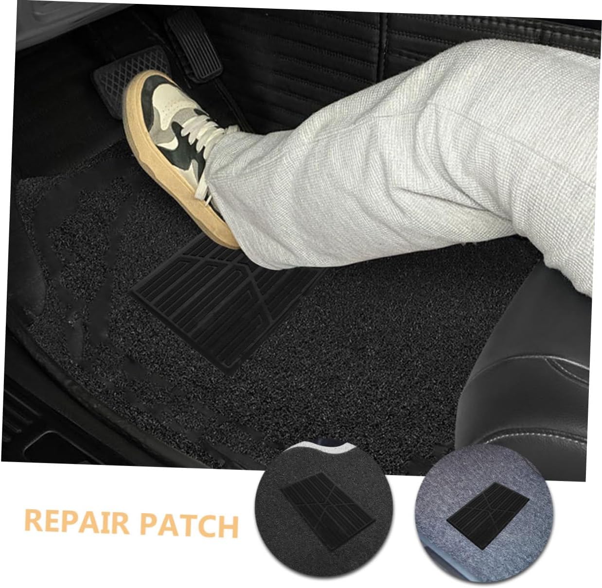 2pcs Automotive Floor Mats Floor Mats for Cars Carpet Patch Rubber Car Repair Safe Foot Rest Pad