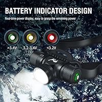 Vista 4 de LUXNOVAQ Linterna de buceo súper brillante recargable linterna IPX8 impermeable luz de buceo 5 modos submarina de seguridad lámpara de cabeza