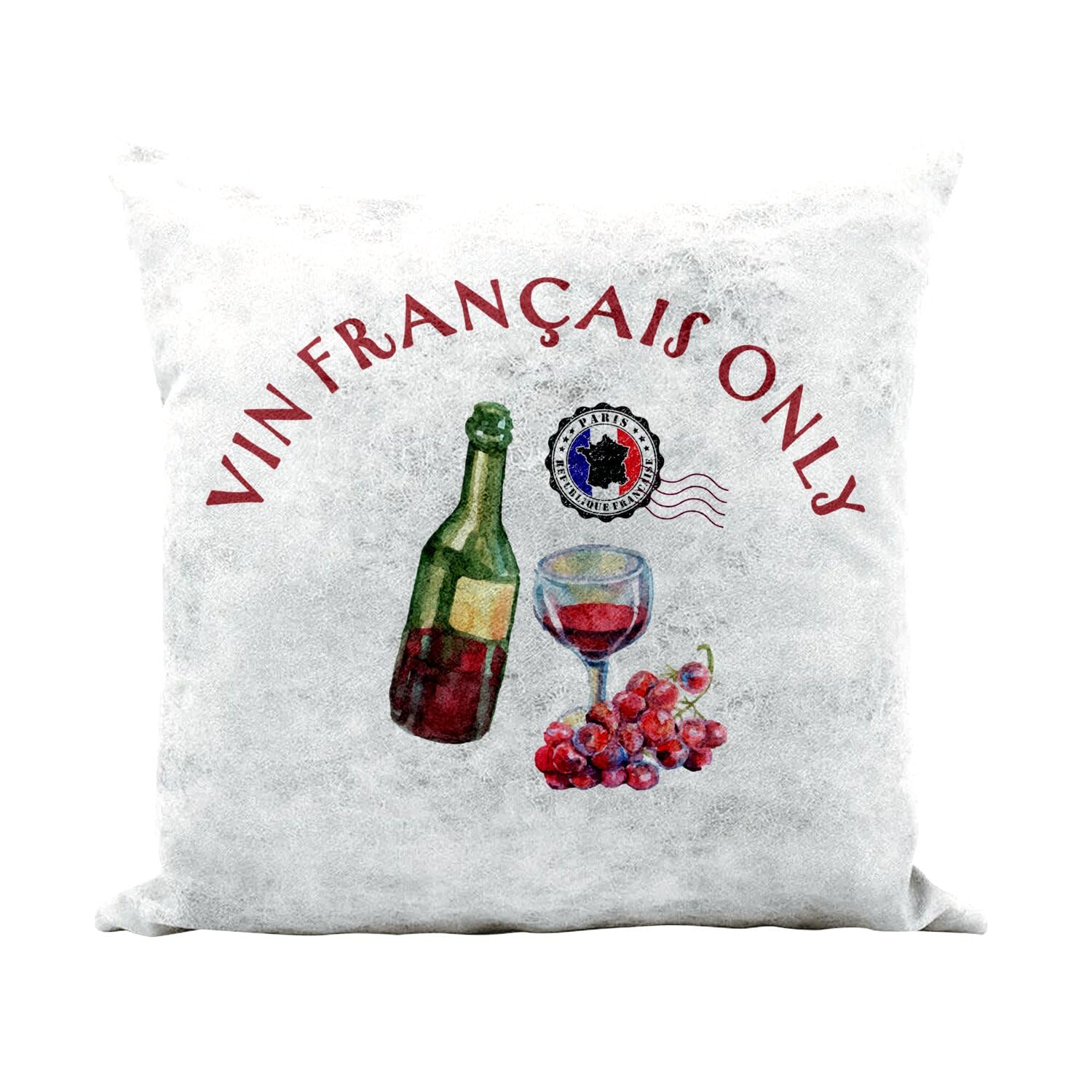 Coussin vin français blanc similicuir pour sublimer vos soirées dégustation entre amis