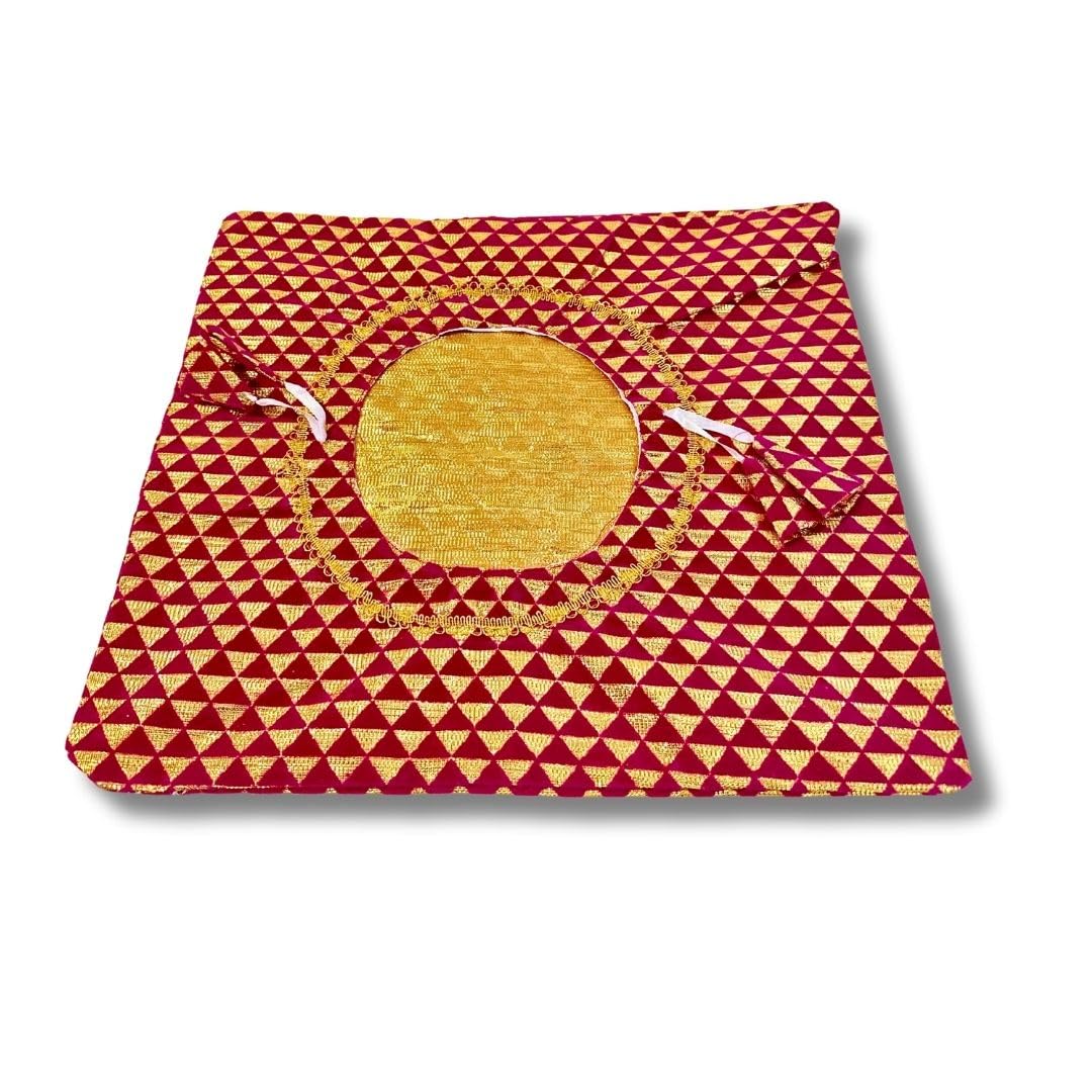 Big Magenta Pink Silk Potli Oti Bag Suhag Gift Basket, Pouch for Akshat, Wedding, God Bharaai, Roka, Haldi Kumkum-image-22