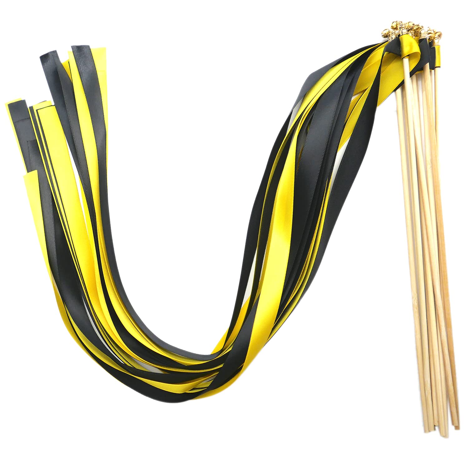Baguettes de Mariage avec Cloches Ruban Baguettes Magiques Mariage Serpentins 30 Pièces pour Mariage Anniversaires Noël Fêtes Baguettes de Mariage avec Cloches Ruban Baguettes Magiques Mariage Serpentins 30 Pièces pour Mariage Anniversaires Noël Fêtes