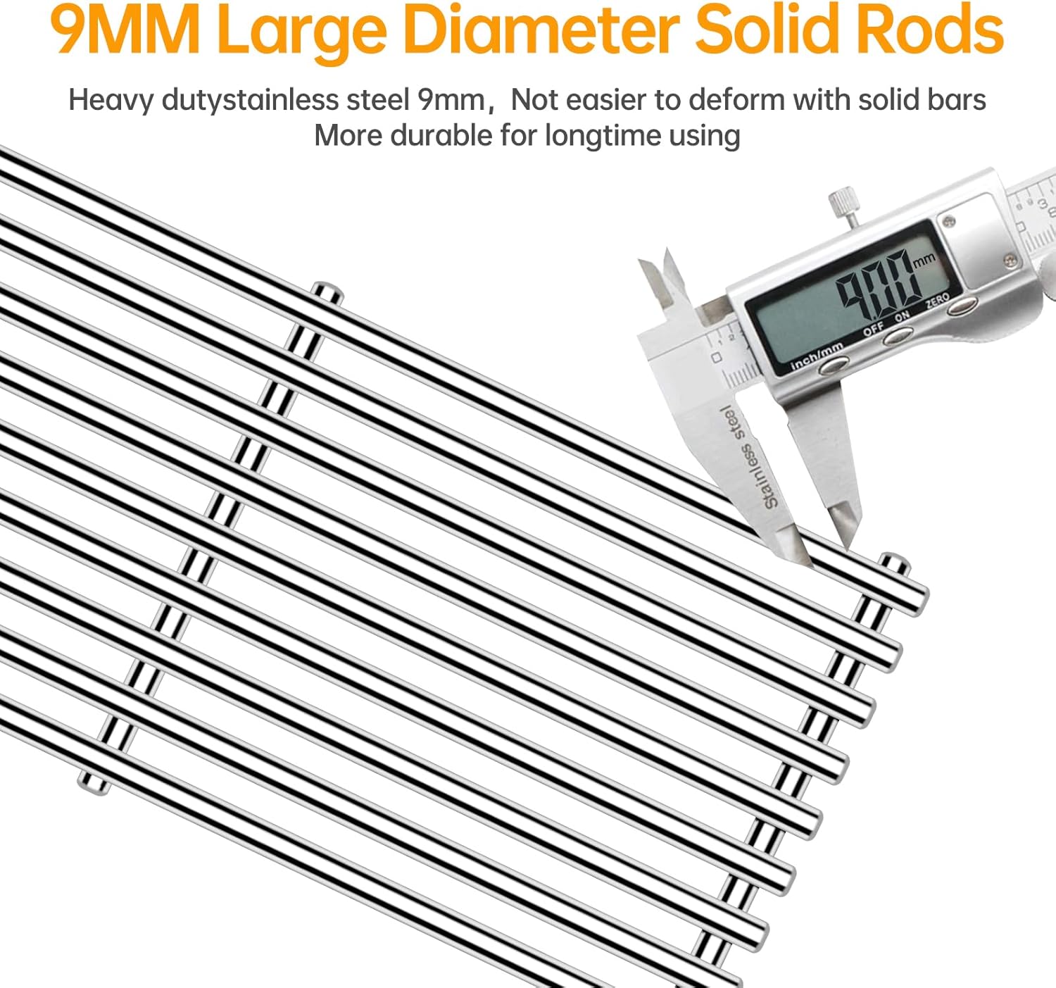 4 Pcs 9MM Stainless Steel Cooking Grid Grates and 4Pcs Heat Plates Flame Tamer for Blaze Grill Replacement Parts,for Blaze Grill Model BLZ-4LTE2-LP,BLZ-4NG,BLZ-4LP,BLZ-4-Cart,BLZ-4NG-Cart