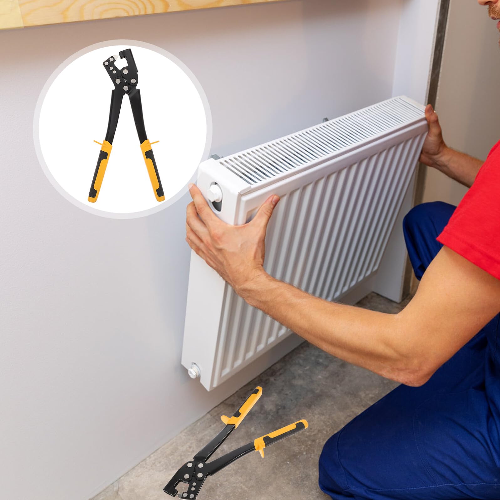 Toddmomy Alicates para Instalación de Paneles de Yeso de Acero Naranja Diseño Ergonómico para Fijar y Unir Perfiles de Acero en Construcción