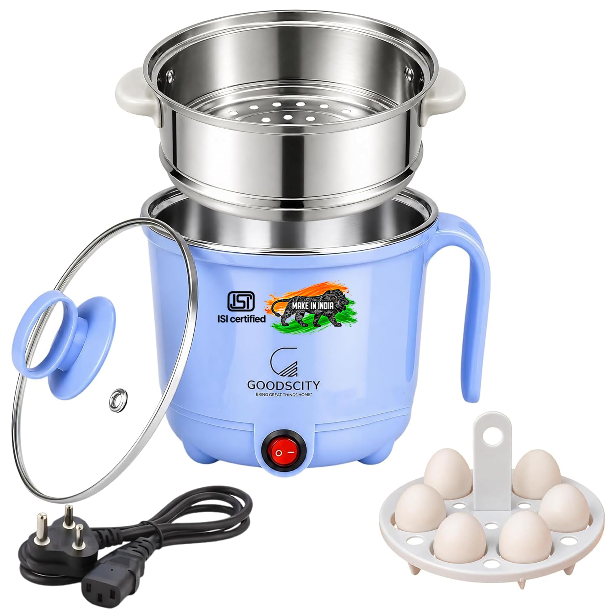 GOODSCITY 3-in-1 Multipurpose Kettle 1.5L Blue Sky Blue - Image 1