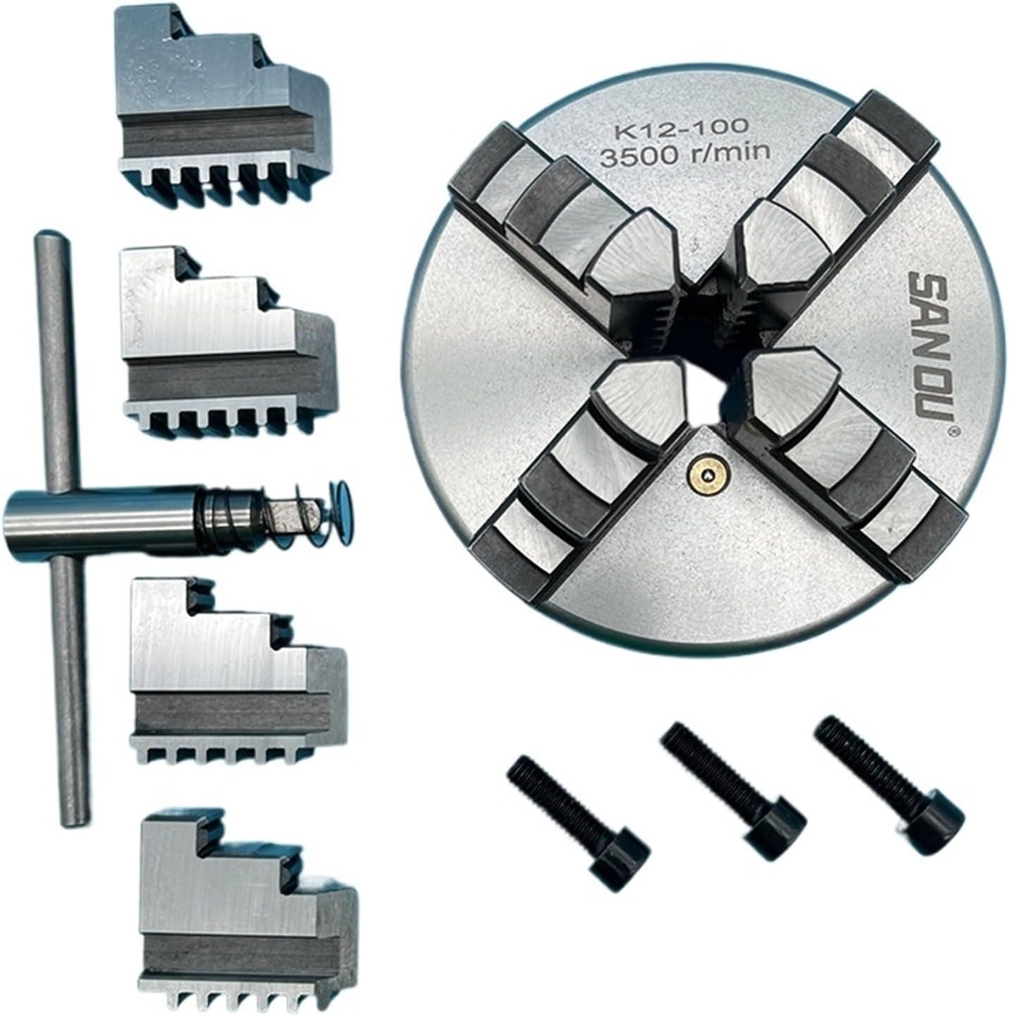 100MM Lathe Chuck 4Jaw Lathe Chuck K12-100 Self-Centering Chuck Mini Metal Scroll Chuck