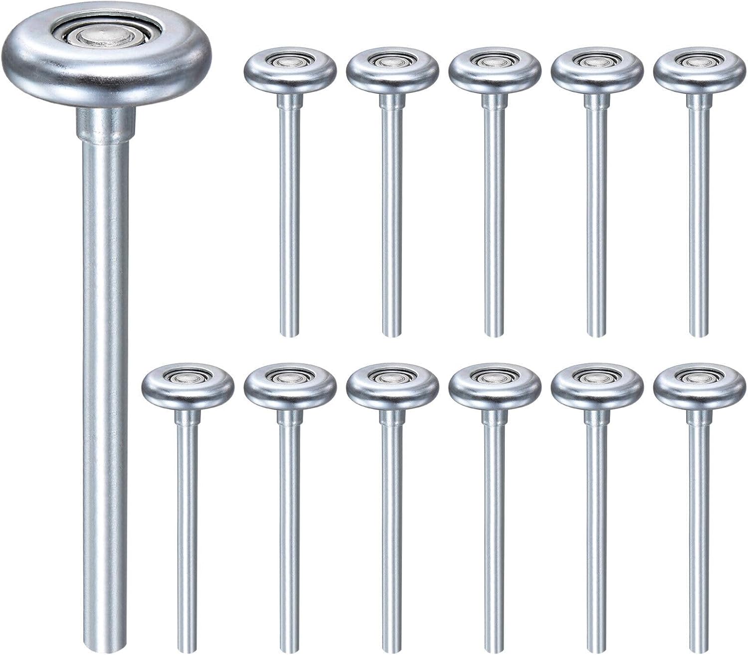 Toolparts And Accessories 12pcs 1.8" Steel Garage Door Rollers For 2" Track 7" Long Stem Roller Wheels (#CN#130824-04688)