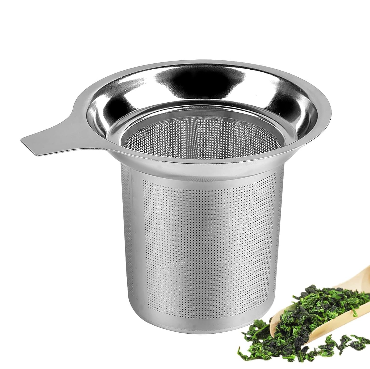 Tea Infuser for Loose Leaf Tea with Handle, Tea Strainer Extra Fine 304 Stainless Steel, Teapot, Mugs Steeper, 1 Pcs