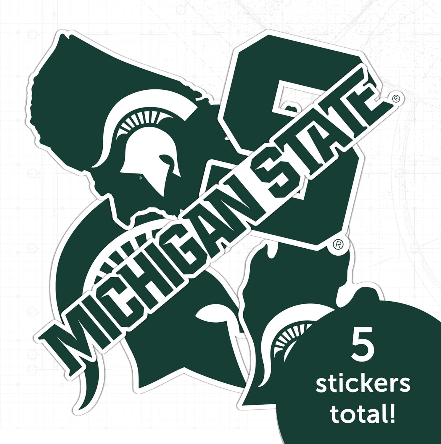 Desert Cactus Michigan State University Sticker Spartans MSU Sticker Vinyl Decals Laptop Water Bottle Car T2 (Type 2-4) - Image 4