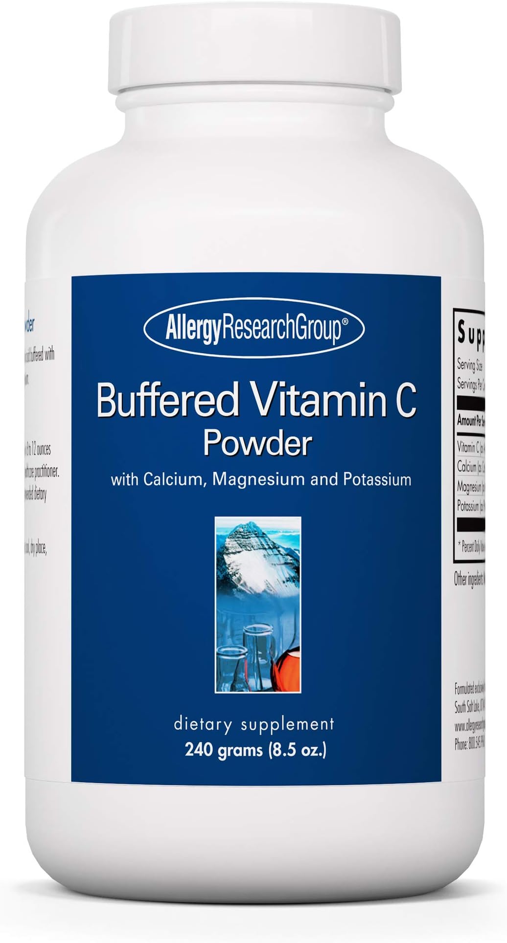 Buffered Vitamin C Powder - Antioxidant, Immune, Calcium/Mag/K - 240 g (8.5 oz)