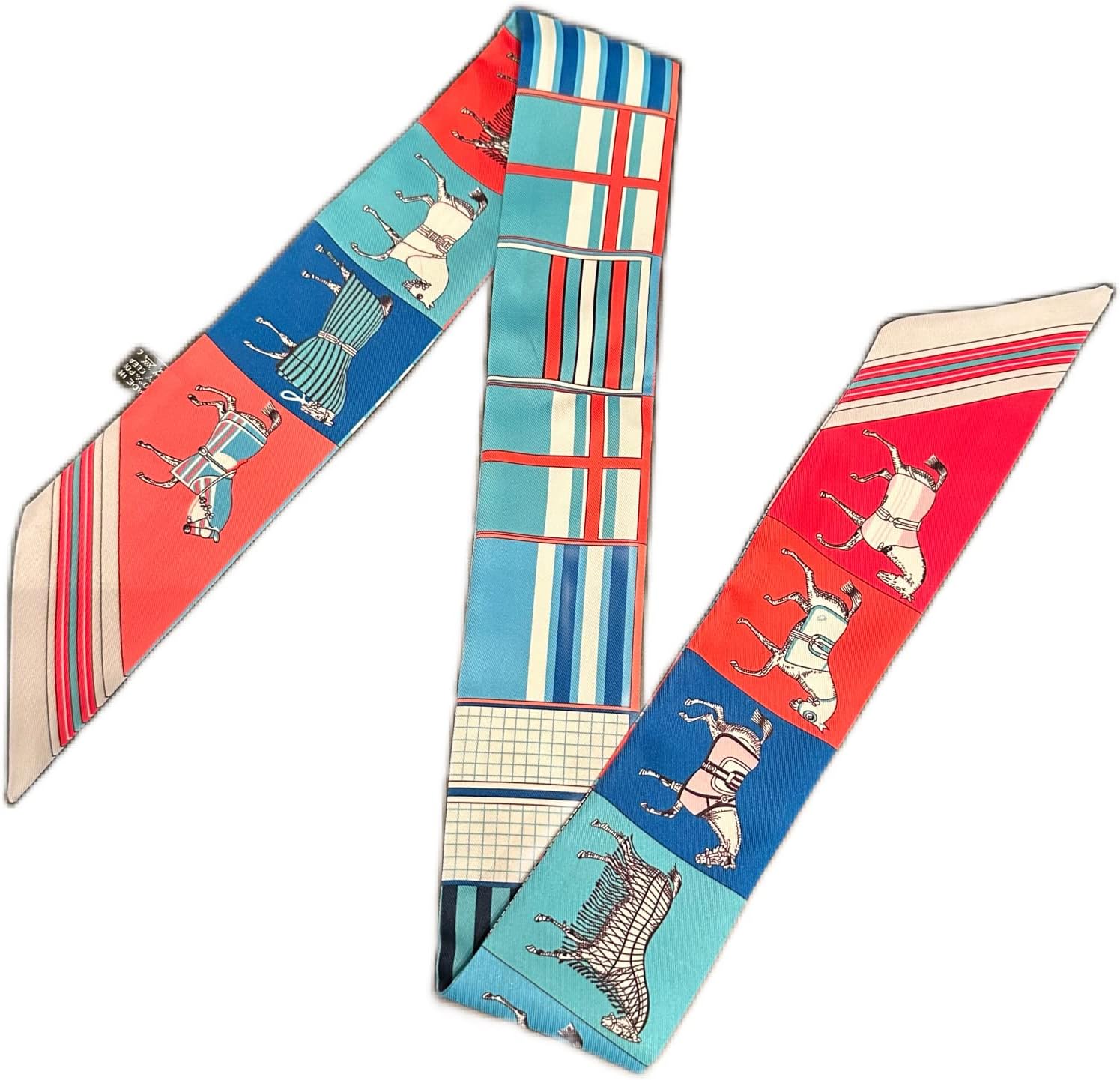 Horse Skinny Scarf for Women - Bag, Purse, Handbag, Hair, Handle, Accessory, Gift