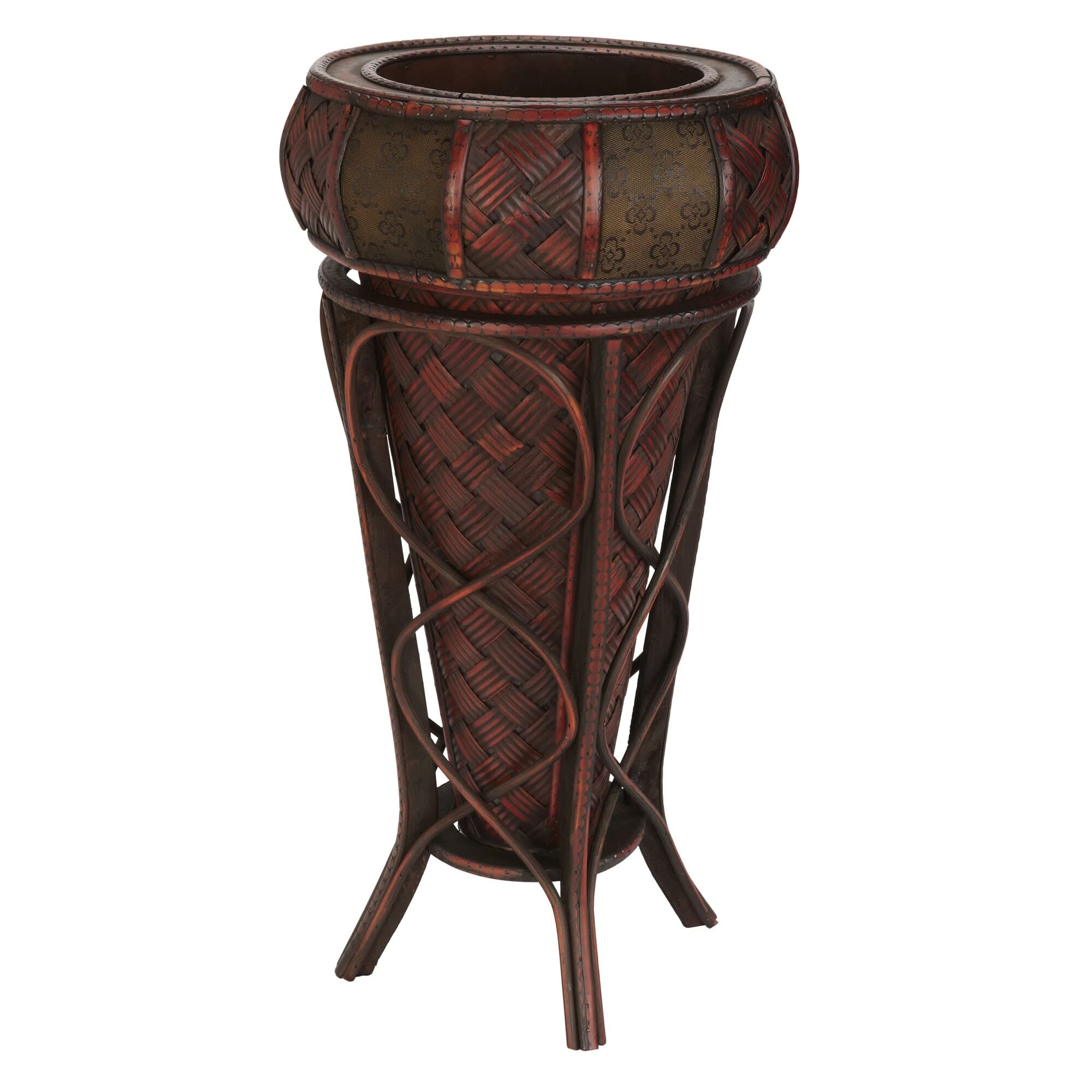 Decorative Stand Planter 22 Brown Wood