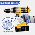 Gants de sécurité de travail en coton, 12 Paire emballage en vrac, épais, taille M, pour jardinage, peinture, conduite, réparation, travail à la ferme, construction