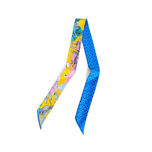 100% Mulberry Silk Scarf 1.97"X47.2" Head Hair Ribbon Handbag Scarf