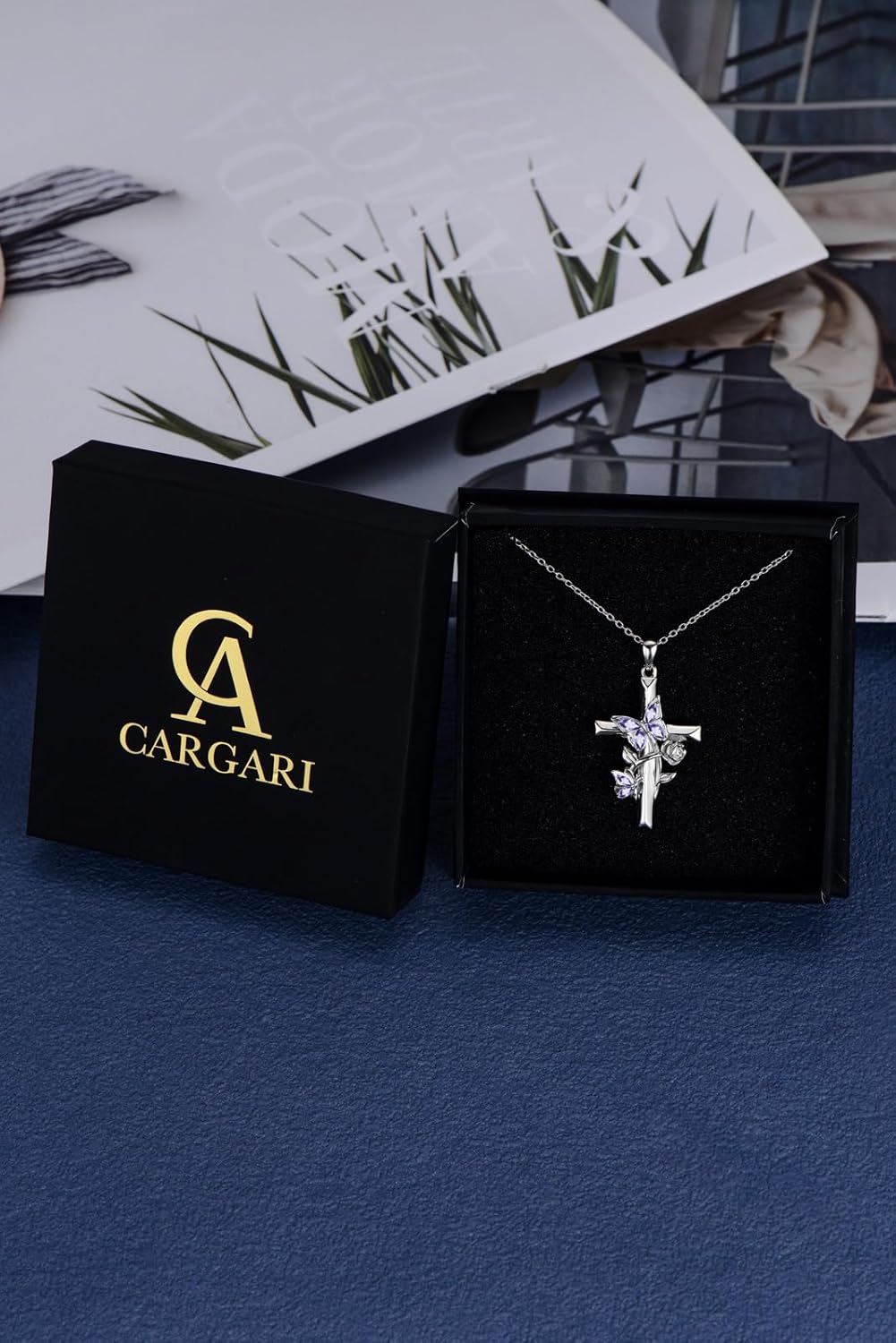 Mothers Day Gift Butterfly Cross Necklace 925 Sterling Silver Womens Butterfly Pendant Jewelry Gift for Mom Wife Grandma - Image 5