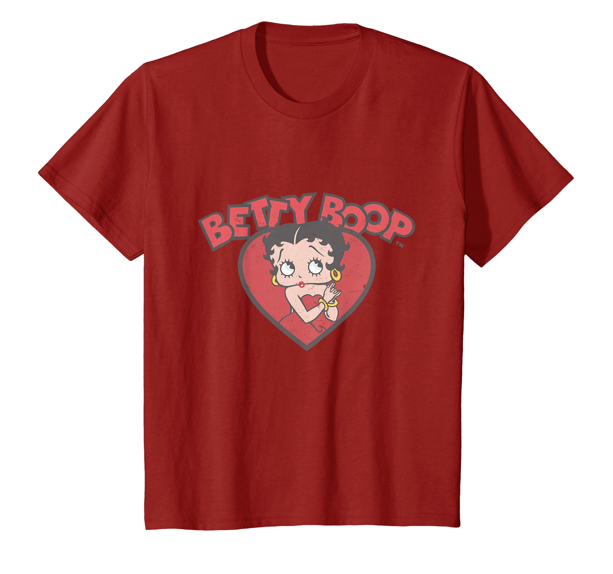 Amazon | Betty Boop Love レッドドレス Tシャツ | Tシャツ