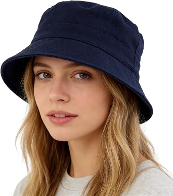 Unisex Cotton Bucket Hat Breathable & Lightweight for Spring/Summer Outdoor, Beach, Travel & Daily Wear