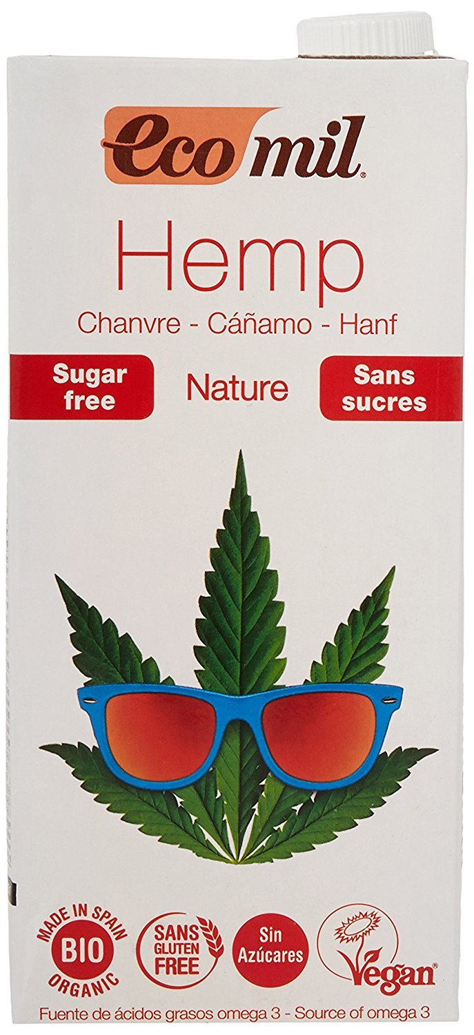 Ecomil Lot de 6 lait de chanvre bio sans sucre 1 l