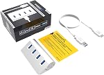 SABRENT USB hub 3.2 gen1, USB Adapter, 4 Port USB Splitter, Aluminum Multiple Extension, Fast Data Transfer multiport hubs for Desktop PS5, Gaming PC, Laptop, Keyboard, MacBook, etc. (HB-MAC3)