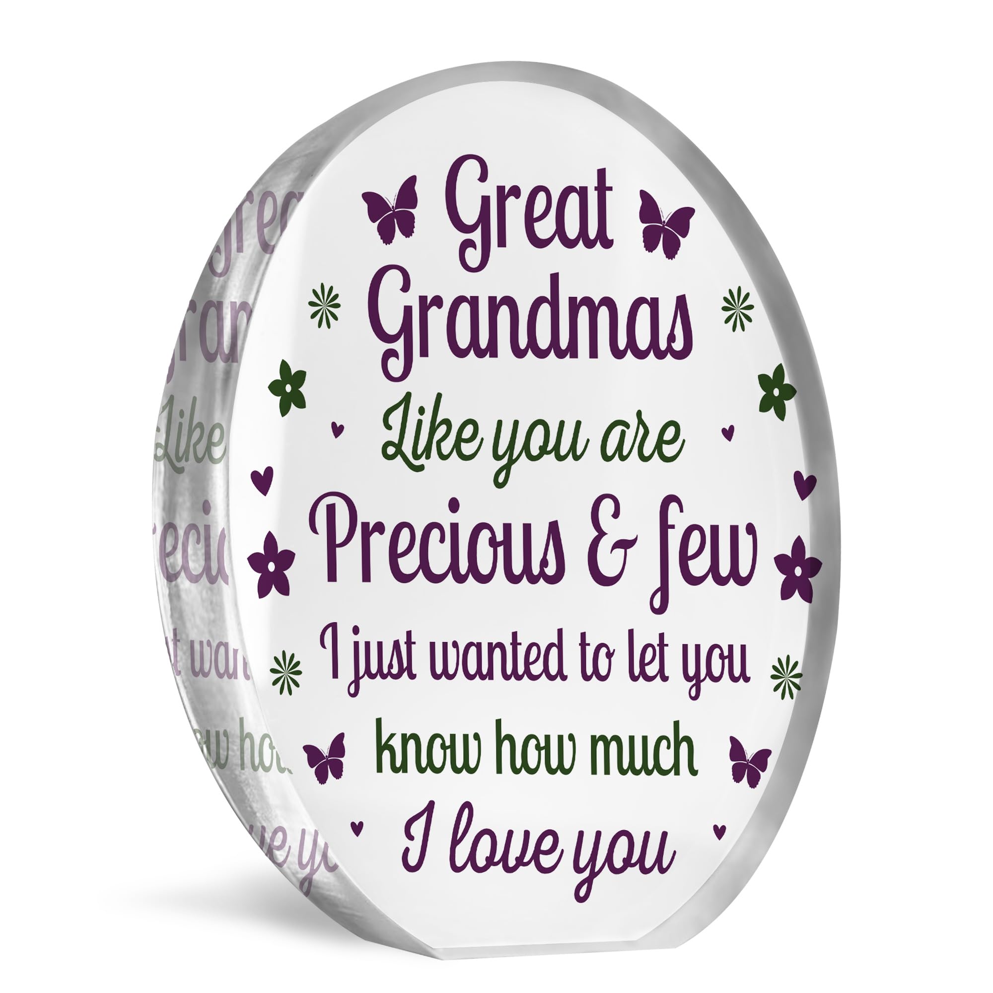Red Ocean Great Grandma Acrylic Plaque Gifts For Christmas Birthday, Great Grandparent Gifts From Great Grandchildren, Great Grandma Gifts For Christmas, Birthday Gifts For Great Grandma