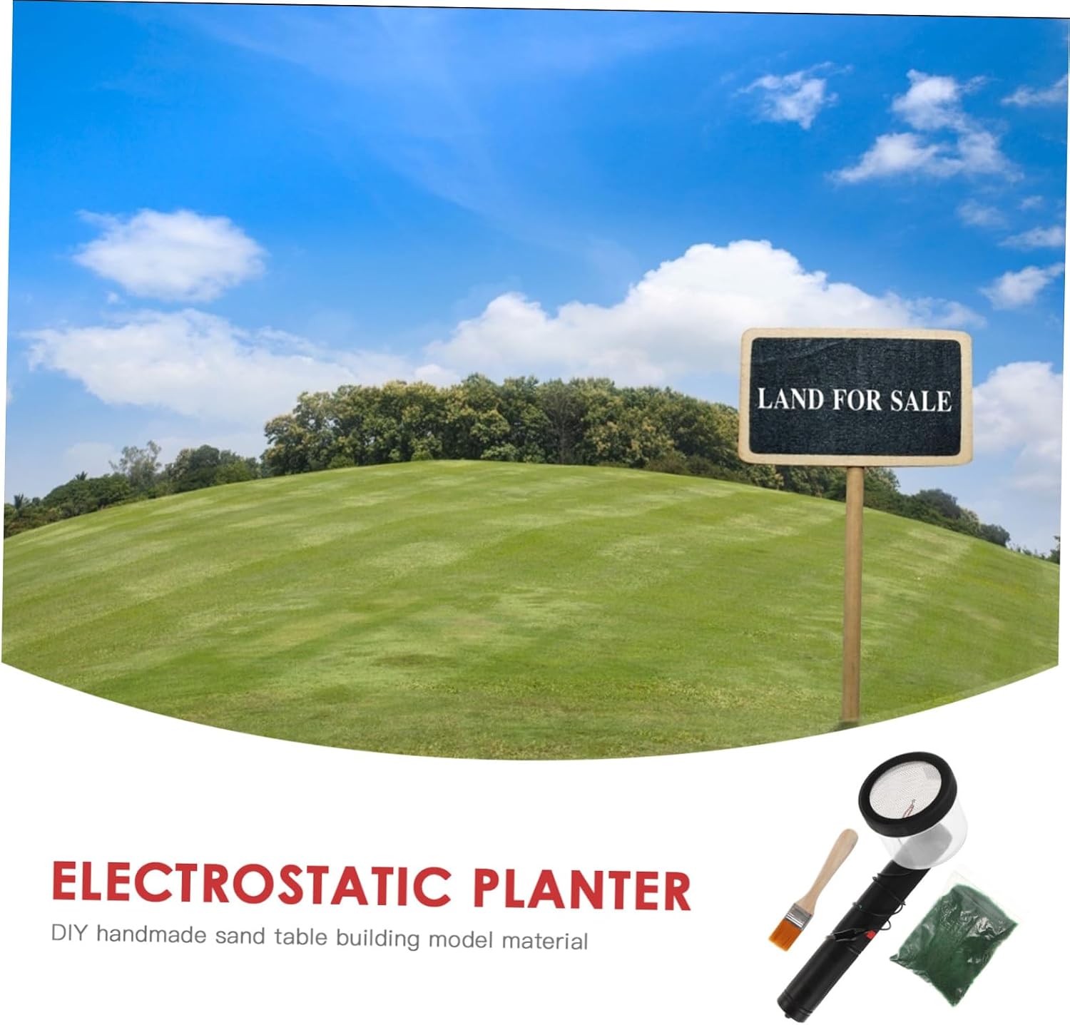 Operitacx Electrostatic Grass Transplanter Kit Static Grass Applicator for DIY Railway Model Portable Electrostatic Flocking Machine Dc Flocking Applicator for Static