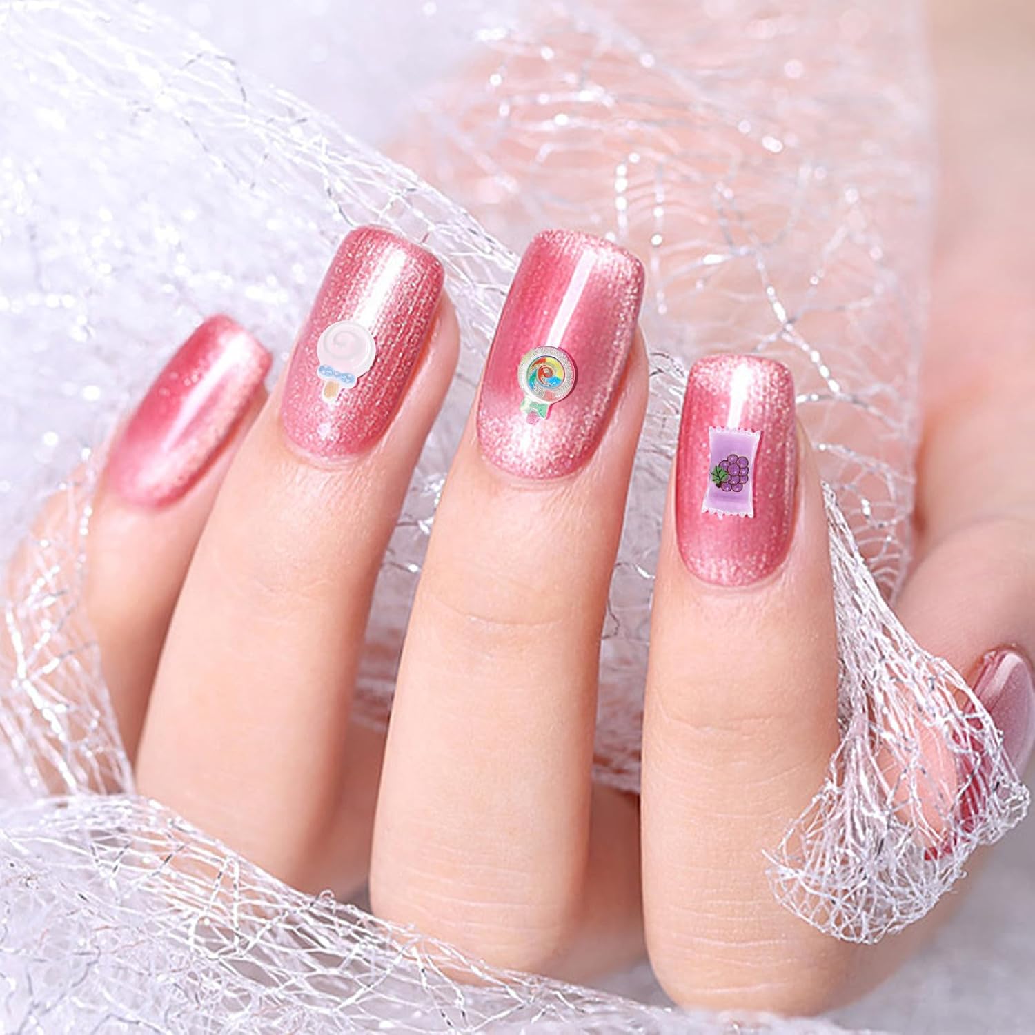 Wakauto 40pcs Cute Sweets Nail Charms Resin Manicure Nail Decor Charms Small Decorative Art Accessories for Women Decoration
