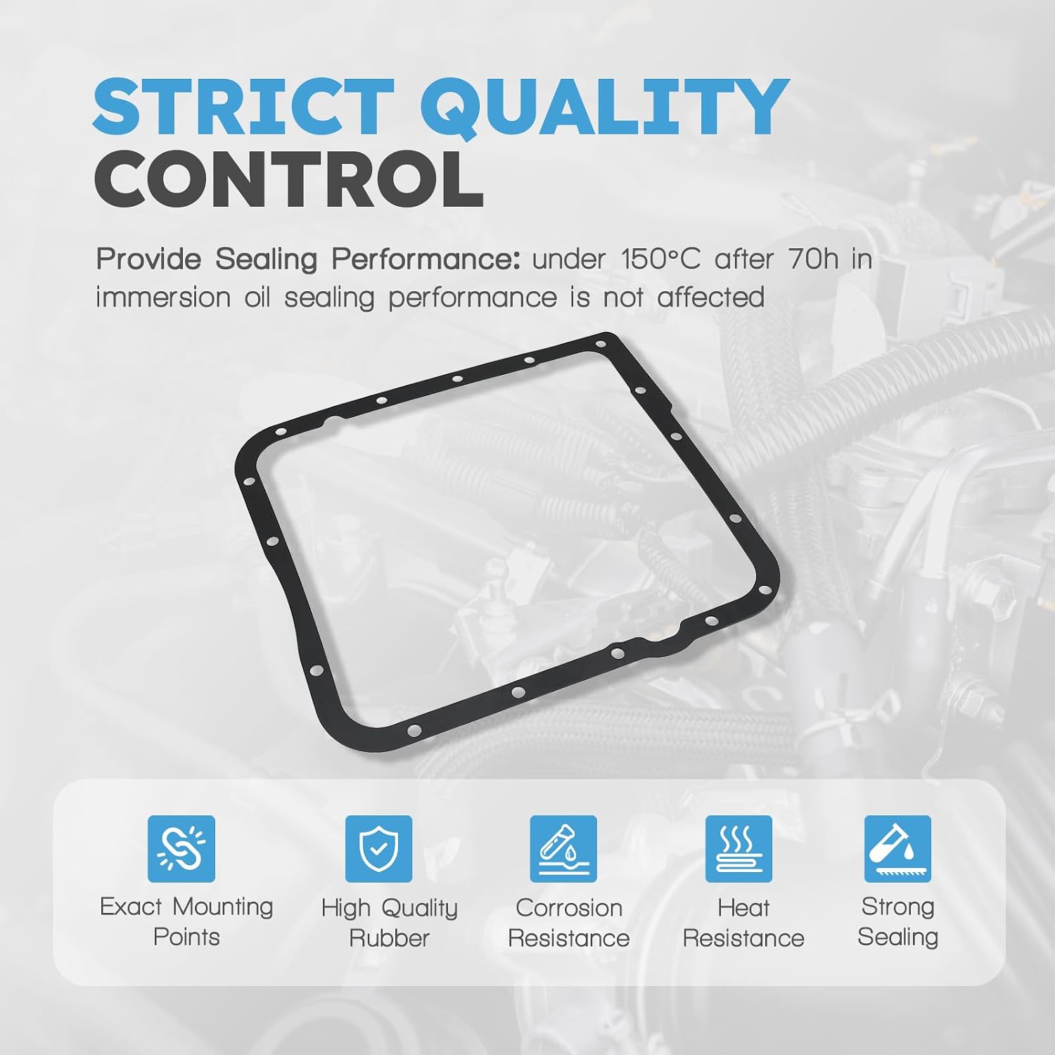 Transmission Oil Pan Gasket Compatible with Chevrolet Tahoe Trailblazer Silverado 1500 2500 Express 1500 2500 Replacement for GMC Envoy Savana Sierra 1500 2500 Yukon Envoy Replace # TOS18663