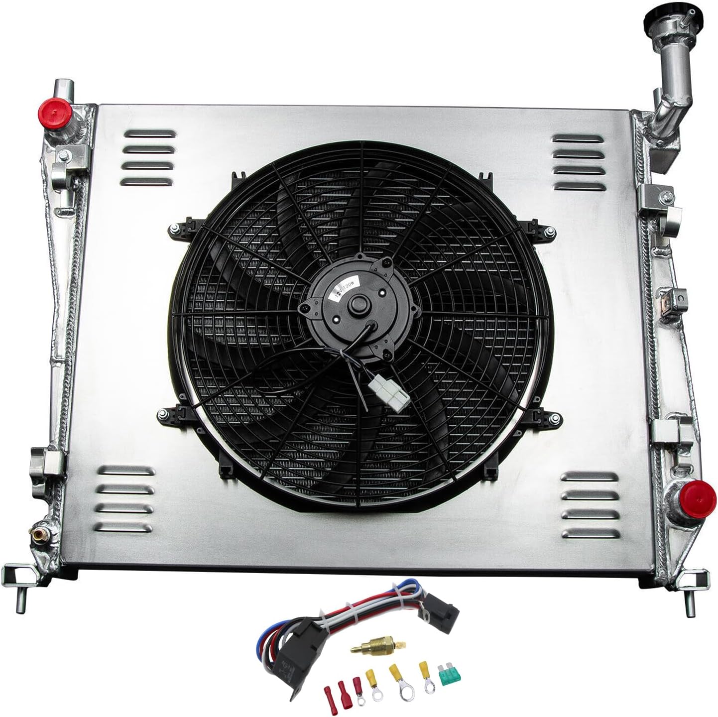 Aluminum Radiator For 2011-2021 Jeep Grand Cherokee Dodge Durango 3.6 5.7 CU13200 Radiador Automotive Replacement Radiators Shroud Fan Relay Kit