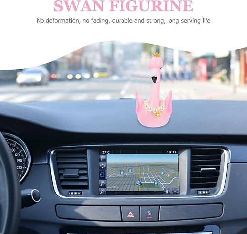 Miniatura 6 de Estatuas de flamenco para decoración exterior para niños, modelo de jardín, decoración de coche para niños, figuras de plástico en miniatura,