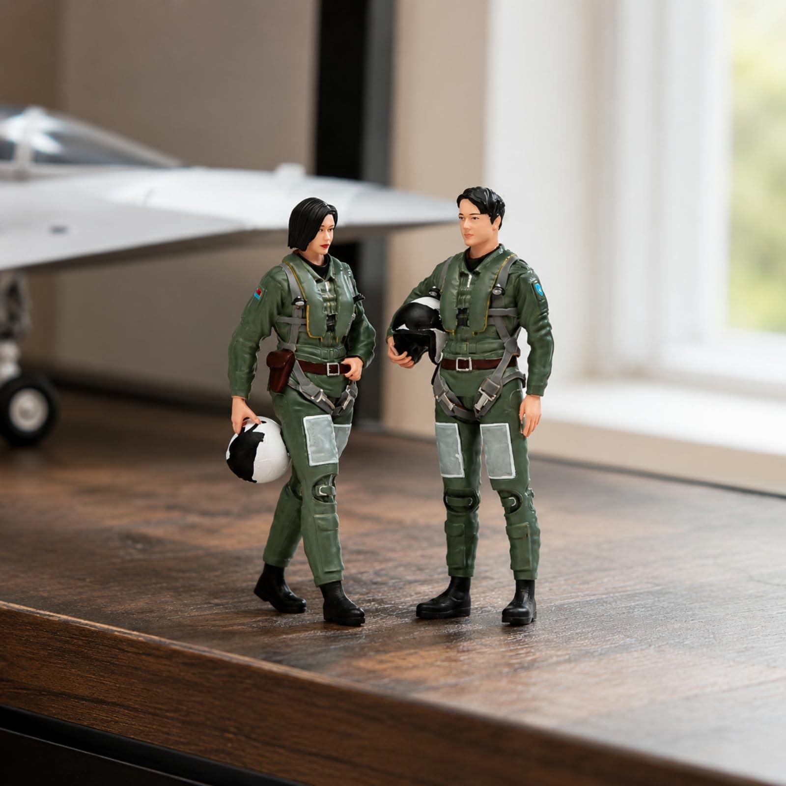 2 Piezas Figura Conductor a Escala 1/24 corativo Adorno Escritorio Miniatura Robusto Molismo para Dioramas