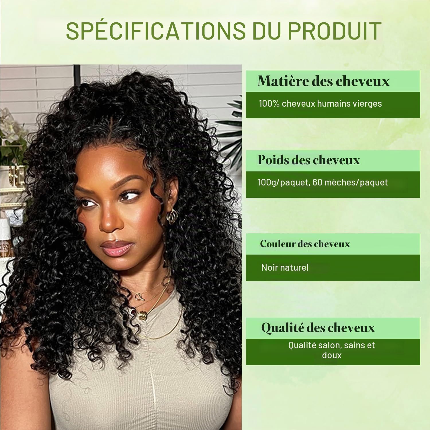 Feather Crochet Human Hair - Extensions de Cheveux Humains Deep Wave Curly Pré-Séparés pour Femmes Noires, Crochet Braids Water Wave Nœuds Invisibles, 16 pouces 1B 100g