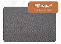 Vista 4 de Cesta de lavandería gris, cestas grandes para lavandería con asas, cestas de lavandería con tapa para dormitorios, baño de bambú, cesta