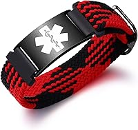 Vista 60 de Pulseras deportivas personalizadas de alerta médica para mujeres y hombres – Pulseras de identificación médica personalizadas con grabado gratuito